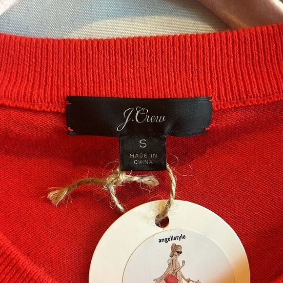 Reddish/coral cardigan with gold buttons - Picture 3 of 4